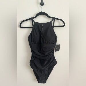 NWT Ellen Tracy Black One-Piece Swimsuit